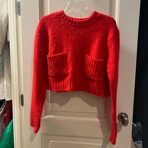 Zara cropped mock neck sweater